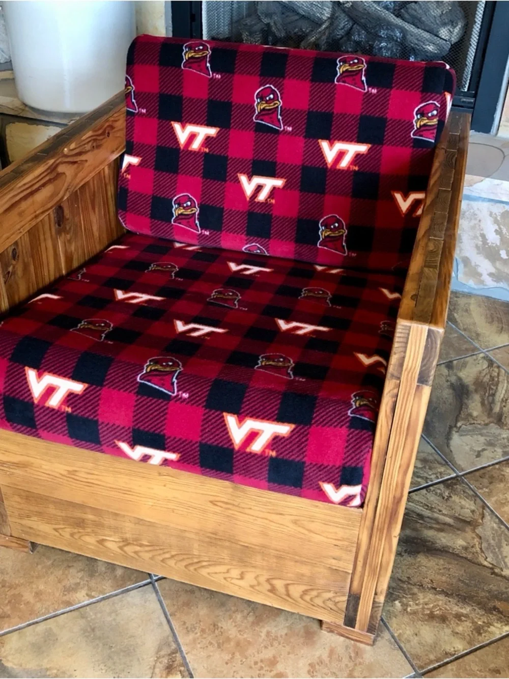 Virginia Tech Fans - THIS END UP Classic Machine Washable Slipcover - ONE LEFT!